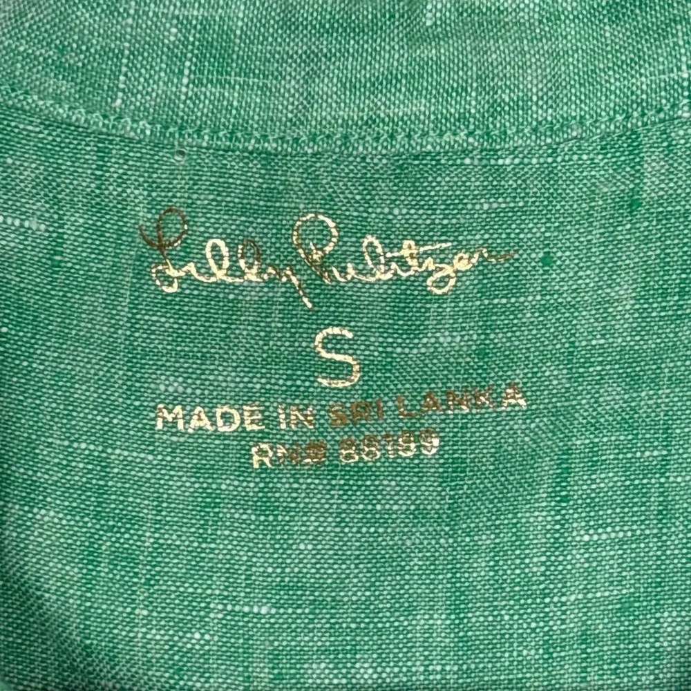 LILLY PULITZER 100% Linen Pilar Tunic Dress Gecko Green Women‎ Size Small Casual